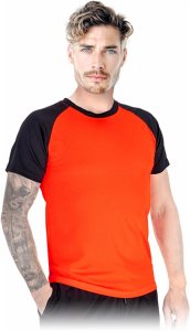 TS-BILBAO - T-shirt z siateczk doskonała wentylacja widoczność męski dzianina 100% poliester 130-135 g/m2 okrągły dekol - pomarańczowo-czarny 3XL 1