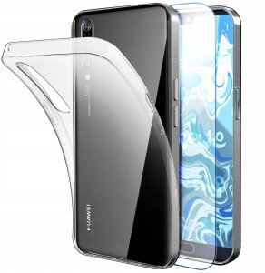 Etui Do Huawei P20 (Przezroczyste, Silikonowe, Ochronne, Case)   Szkło 9H 1
