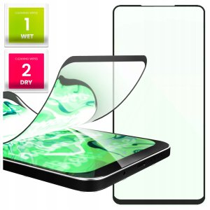 Szkło Hybrydowe do Realme 8 (szybka 9H, pełne 5D, ochronne, na cały ekran) 1