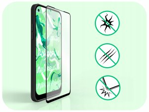 Szkło Hybrydowe do Realme 8 (szybka 9H, pełne 5D, ochronne, na cały ekran) 2