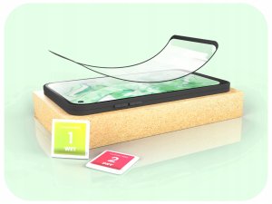 Szkło Hybrydowe do Realme 8 (szybka 9H, pełne 5D, ochronne, na cały ekran) 4