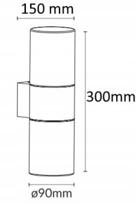 DALIA oprawa ogrodowa, 2xE27, max. 2x15W, IP54, czarna 3