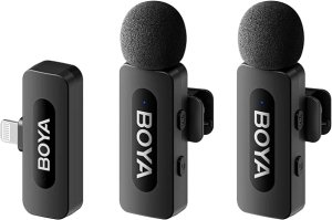 Boya BY-V2 V2.0 Ultra compact 2.4GHz wireless mic for lightning devices - 2TX+1RX 1