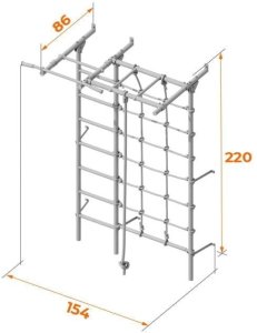 Drabinka gimnastyczna do ogrodu Next Outdoor żółto-srebrny 5