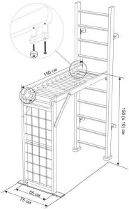 Drabinka gimnastyczna do ćwiczeń dla dzieci Adler Max drewno 9