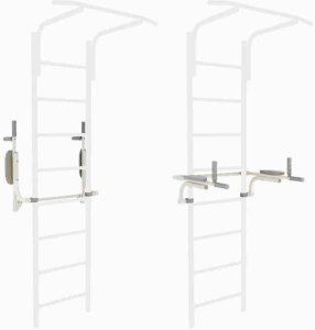 Poręcze do ćwiczeń podnoszone do drabinki gimnastycznej żółty 12