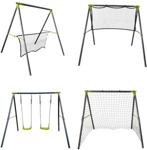 Plac zabaw do ogrodu Deluxe Multisport 5w1  huśtawka, bramka, siatkówka 1