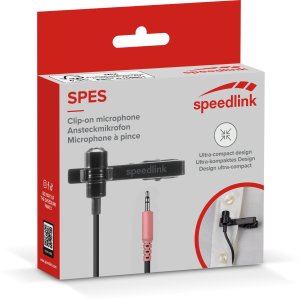 Speedlink Mikrofon SPES. zum Anstecken. Metalclip. schwarz retail 5