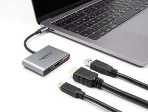 HUB USB Delock DELOCK USB Type-C Adapter zu HDMI 4K 30 Hz mit USB Typ-A und USB Type-C PD 2.0 90 W 2