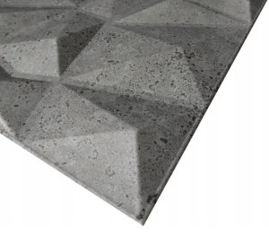 Panele ścienne dekoracyjne 50x50 cm opakowanie 8 sztuk grafitowe 2