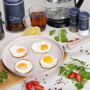 Patelnia do jajek nieprzywierająca 25cm beżowa 4