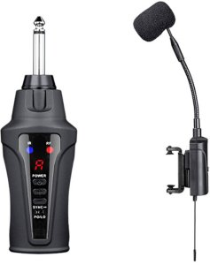 ACEMIC VT-5 MIKROFON BEZPRZEWODOWY DO SKRZYPIEC GITARY ODBIORNIK + NADAJNIK 5