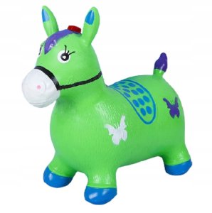 Skoczek Gumowy Konik Muzyka Ef. Świetlne 58Cm Zielony 1