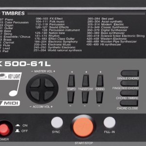 V-TONE VK 500-61L keyboard klawisze organy dla dzieci do nauki gry podświetlana klawiatura LED 9