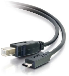 C2G 6ft USB 2.0 USB-C to USB-B Cable M/M - Black - USB-Kabel - USB Typ B (M) zu 24 pin USB-C (M) - USB 2.0 - 1.83 m - Schwarz 1