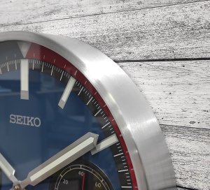 Zegar ścienny SEIKO QXA822S 33 cm cichy mechanizm termometr . 4