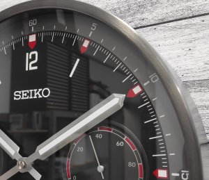Zegar ścienny SEIKO QXA823K 33 cm cichy mechanizm termometr . 4