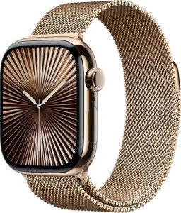 Smartwatch Apple Watch 10 GPS + Cellular 42mm Gold Titanium Milanese Loop Złoty  (MX083QF/A) 1