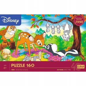 Trefl Puzzle Disney - 40-lecie - Bambi i leśni przyjaciele 160 elementów (40054) 3