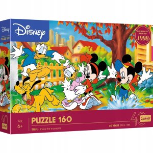 Trefl Puzzle Disney - 40-lecie Trefl - Zabawa w kałużach 160 elementów (40055) 1