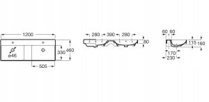 ONA mywalka ścienna podwójna FINECERAMIC, SUPOERGLAZE 2