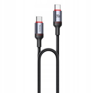 yesido Kabel CA185 240W Type-C/Type-C 1.2m 5A, BLACK / CZARNY 1