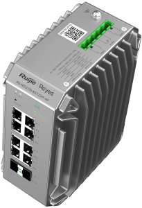 Ruijie Reyee RG-NIS3100-8GT2SFP-HP| Switch zarządzalny przemysłowy, 10 portów, 8xGE, 8xPoE, 240W, 2xSFP, L2, Cloud 3