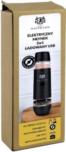 KARL HAUSMANN - Młynek elektryczny do przypraw - pieprzu i soli - 2w1 - akumulator 750 mAh 6