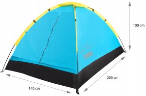 NAMIOT TURYSTYCZNY 2osobowy ALPENAIR Kempingowy IGLO WODOODPORNY MOSKITIERA 10