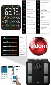WAGA ŁAZIENKOWA BLUETOOTH ANALITYCZNA INTELIGENTNA Apple Health Google Fit 15