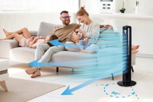 WENTYLATOR KOLUMNOWY CICHY WIATRAK PODŁOGOWY STOJĄCY IDEAL ID6501 11