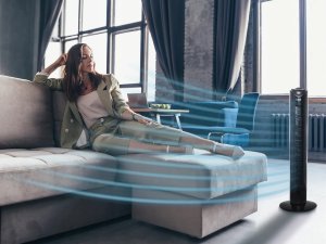 WENTYLATOR KOLUMNOWY CICHY WIATRAK PODŁOGOWY STOJĄCY IDEAL ID6501 7