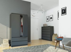 SZAFA S90 2D 2SZ CLP PK GRAFIT SZARY 5