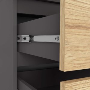 SZAFA S90 2D 2SZ CLP PK GRAFIT SZARY / DĄB ARTISAN 4