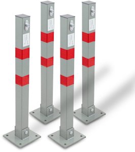 Blokada Parkingowa Pojedyncza Słupek 65cm Składana 4 sztuki 10