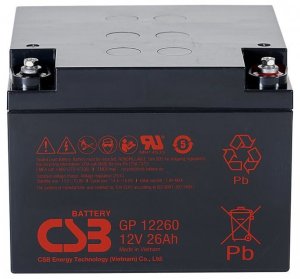 Fideltronik CSB Akumulator ołowiowy GP12260 12V/26Ah Ołowiany (VRLA) 9 Ah 2