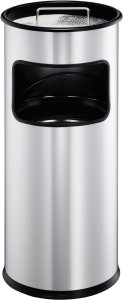 Durable 333023 kosz na śmieci 17 l Okrągły Metal Srebrny 1