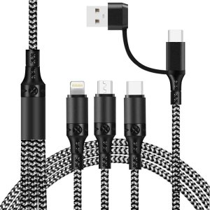 Uniwersalny kabel 5w1 eXtremestyle Ampere 1.2 m oplot 1