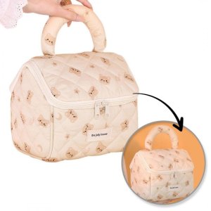 Kosmetyczka rozkładana elegancka kuferek pikowana BEAR KS131K 1