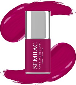 SEMILAC One Step Glossy 3in1 Lakier hybrydowy do paznokci S690 Coral Pink 7 ml 1