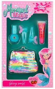 CHLAPU CHLAP Mermaid Magic II Wild Strawberry Zestaw dziecięcy z portmonetką, lakierem do paznokci,błyszczykiem i spinkami do włosów 1