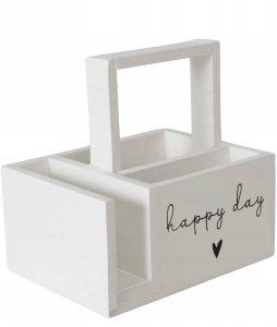 Drewniany organizer na przybory kuchenne, 20 x 20 cm 1