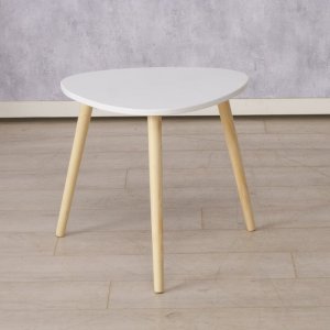 Drewniany stolik kawowy na 3 nogach VISBY, 45 x 48 cm 4