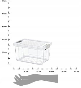 Transparentne pudło do przechowywania, 22 x 15 x 12 cm 3