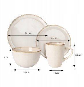 Zastawa stołowa z kamionki dla 4 osób 8