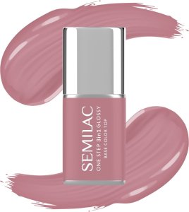 SEMILAC One Step Glossy 3in1 Lakier hybrydowy do paznokci S201 Earth Pink 7 ml 1