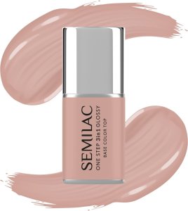 SEMILAC One Step Glossy 3in1 Lakier hybrydowy do paznokci S210 French Beige 7 ml 1