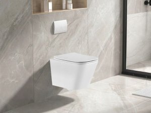 Miska WC Invena Invena miska WC bezkołnierzowa PAROS z deską wolnoopadającą CE-90-001-W 2