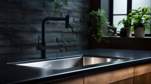 Invena bateria kuchenna z wyciąganą wylewką Farsala czarna BZ-40-L04-S 6