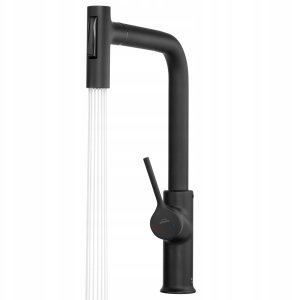 Invena bateria kuchenna z wyciąganą wylewką Farsala czarna BZ-40-L04-S 7